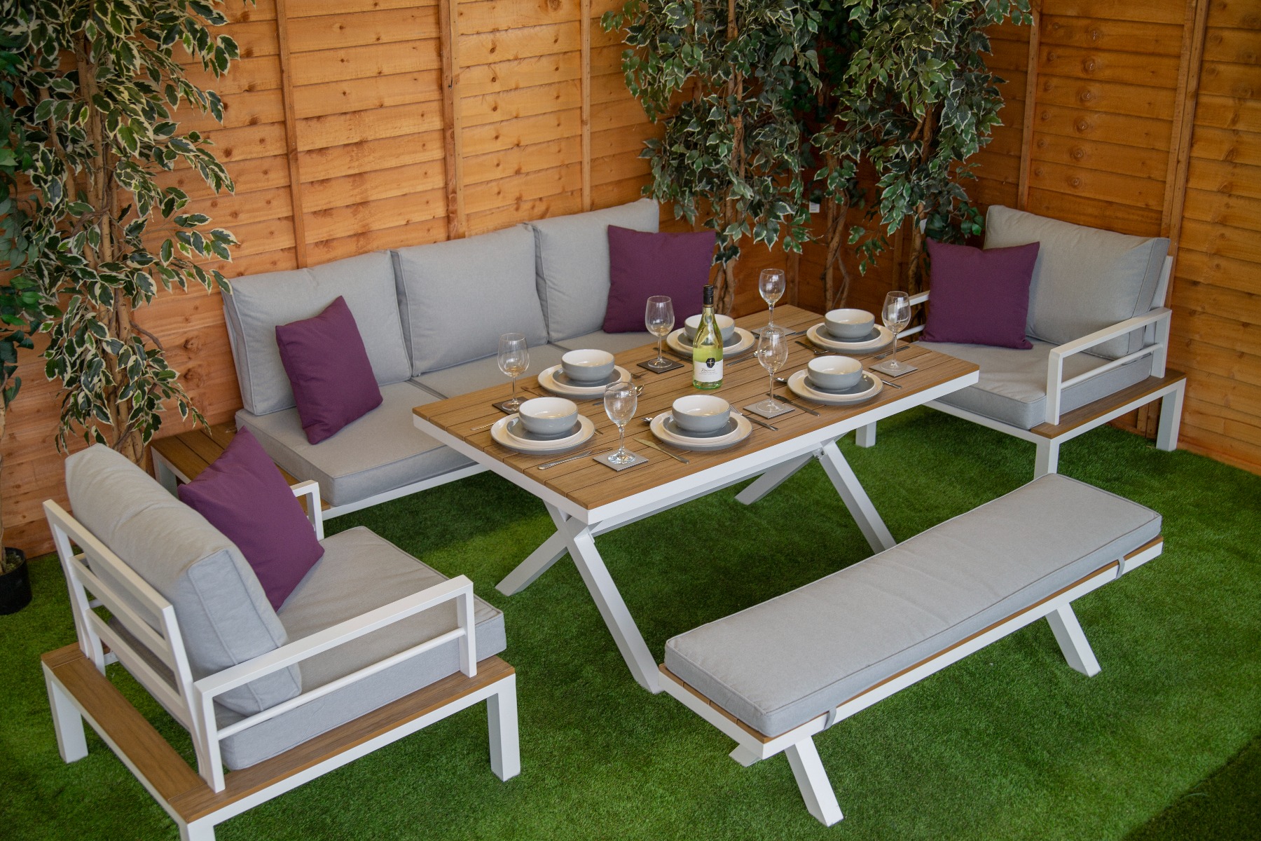 java rattan garden set